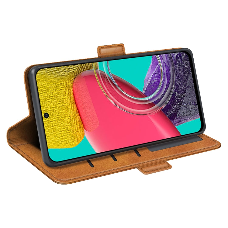 For Samsung Galaxy M53 Dual-side Magnetic Buckle Leather Phone Case