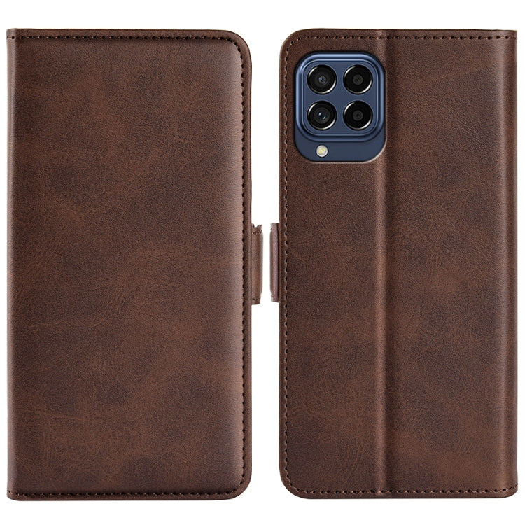 For Samsung Galaxy M53 Dual-side Magnetic Buckle Leather Phone Case