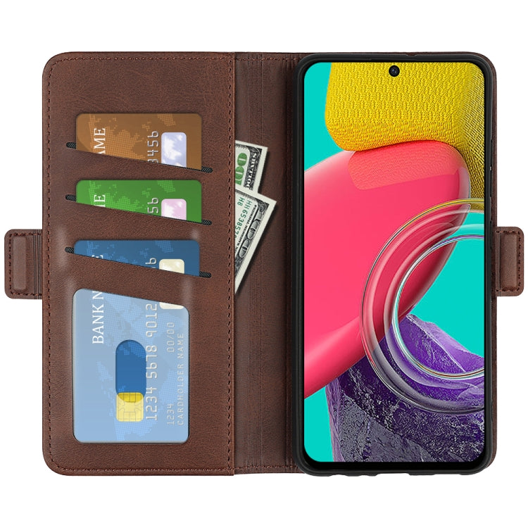 For Samsung Galaxy M53 Dual-side Magnetic Buckle Leather Phone Case