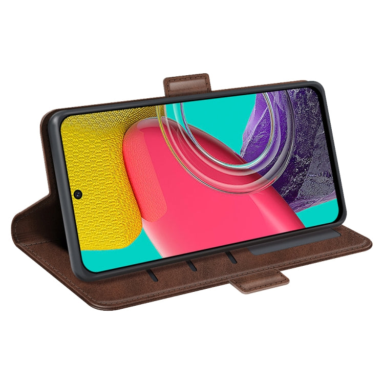 For Samsung Galaxy M53 Dual-side Magnetic Buckle Leather Phone Case