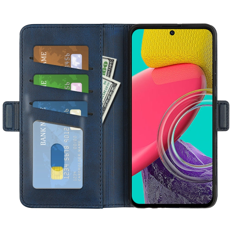For Samsung Galaxy M53 Dual-side Magnetic Buckle Leather Phone Case