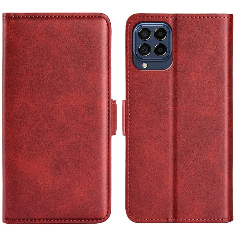 For Samsung Galaxy M53 Dual-side Magnetic Buckle Leather Phone Case
