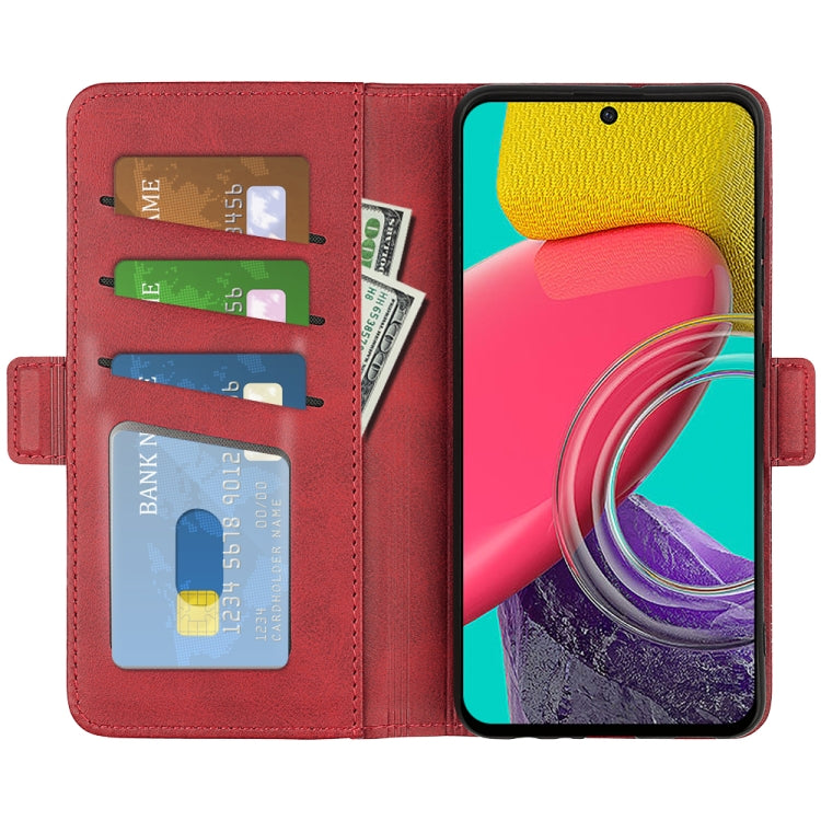 For Samsung Galaxy M53 Dual-side Magnetic Buckle Leather Phone Case