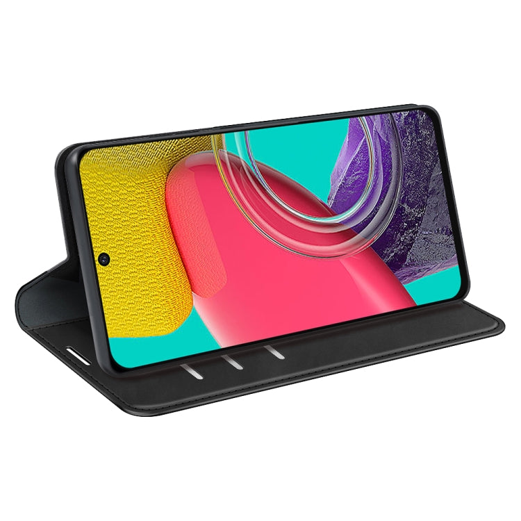 For Samsung Galaxy M53 Retro-skin Magnetic Suction Leather Phone Case