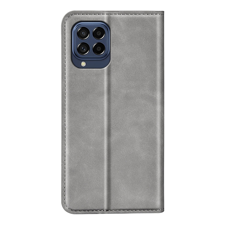 For Samsung Galaxy M53 Retro-skin Magnetic Suction Leather Phone Case