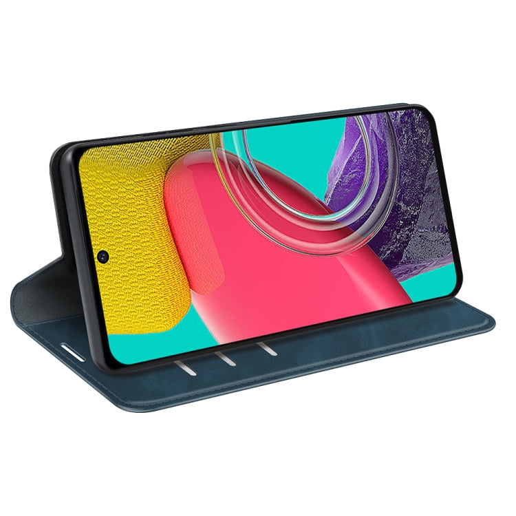 For Samsung Galaxy M53 Retro-skin Magnetic Suction Leather Phone Case