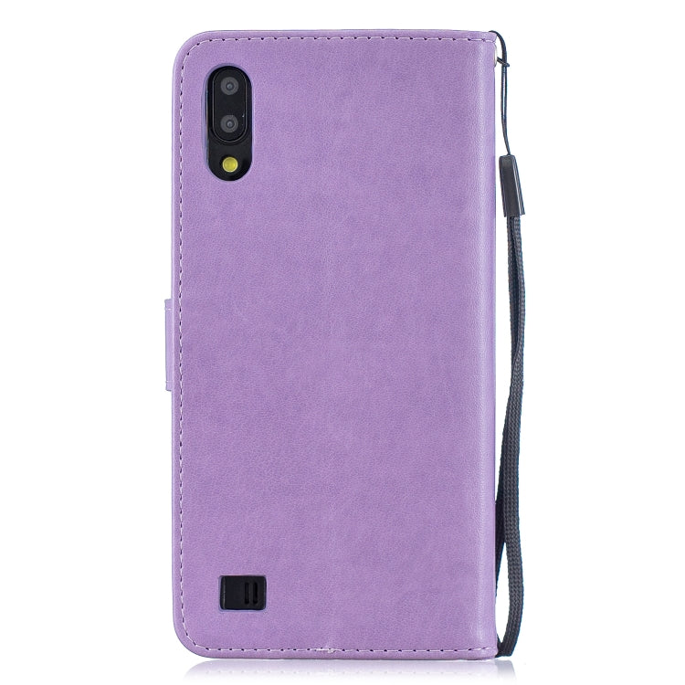 Diamond Encrusted Butterflies Love Flowers Pattern Horizontal Flip Leather Case for Galaxy M10 , with Holder & Card Slots & Wallet & Lanyard