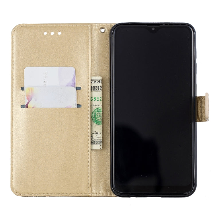 Diamond Encrusted Butterflies Love Flowers Pattern Horizontal Flip Leather Case for Galaxy M10 , with Holder & Card Slots & Wallet & Lanyard