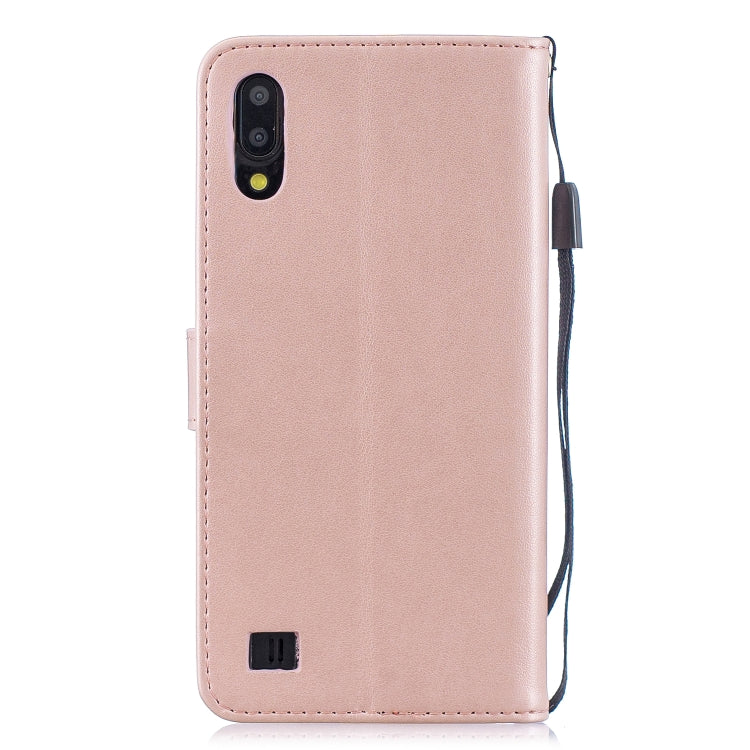 Diamond Encrusted Butterflies Love Flowers Pattern Horizontal Flip Leather Case for Galaxy M10 , with Holder & Card Slots & Wallet & Lanyard