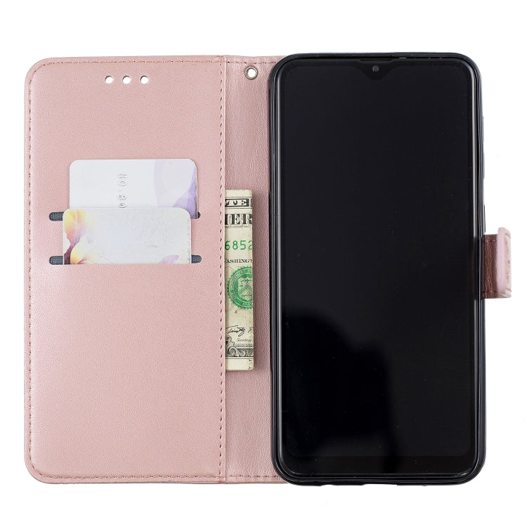 Diamond Encrusted Butterflies Love Flowers Pattern Horizontal Flip Leather Case for Galaxy M10 , with Holder & Card Slots & Wallet & Lanyard