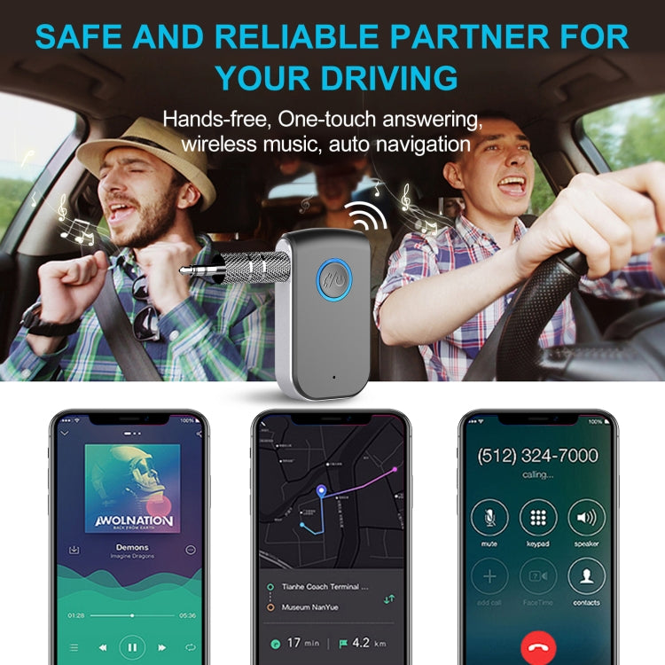 A16 Car Home Stereo 3.5mm AUX Bluetooth 5.0 Wireless Audio Receiver