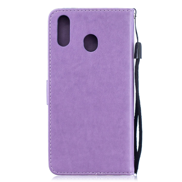 For Galaxy M20 Diamond Encrusted Butterflies Love Flowers Pattern Horizontal Flip Leather Case with Holder & Card Slots & Wallet & Lanyard