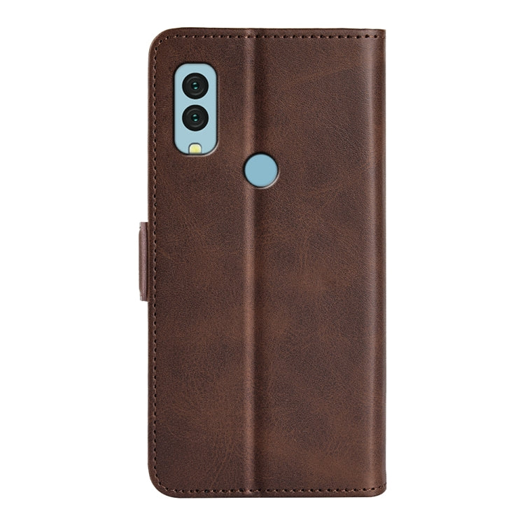 For Kyocera Android One S9 Dual-side Magnetic Buckle Leather Phone Case