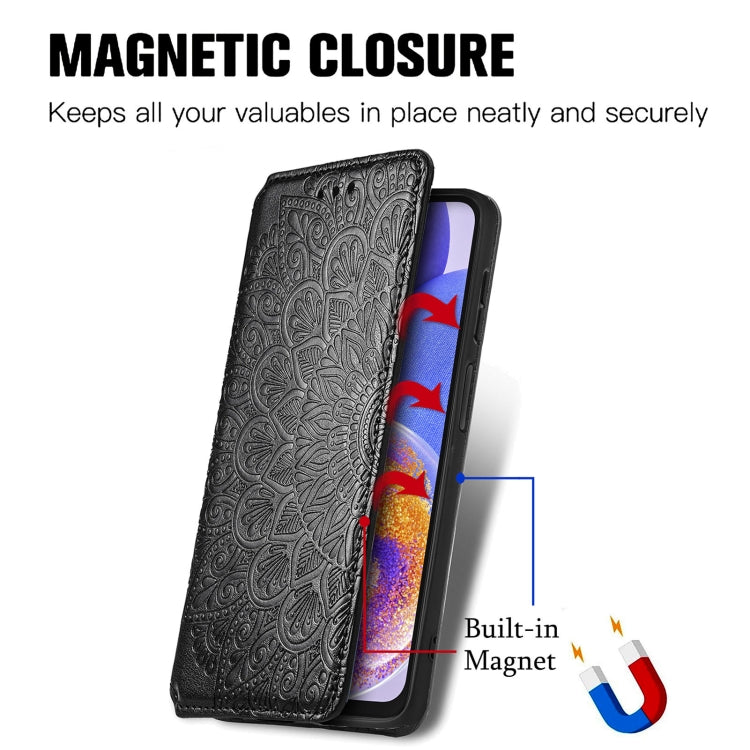 For Samsung Galaxy  A23 Blooming Mandala Embossed Magnetic Leather Phone Case