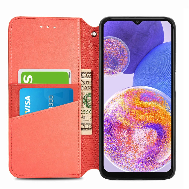 For Samsung Galaxy  A23 Blooming Mandala Embossed Magnetic Leather Phone Case