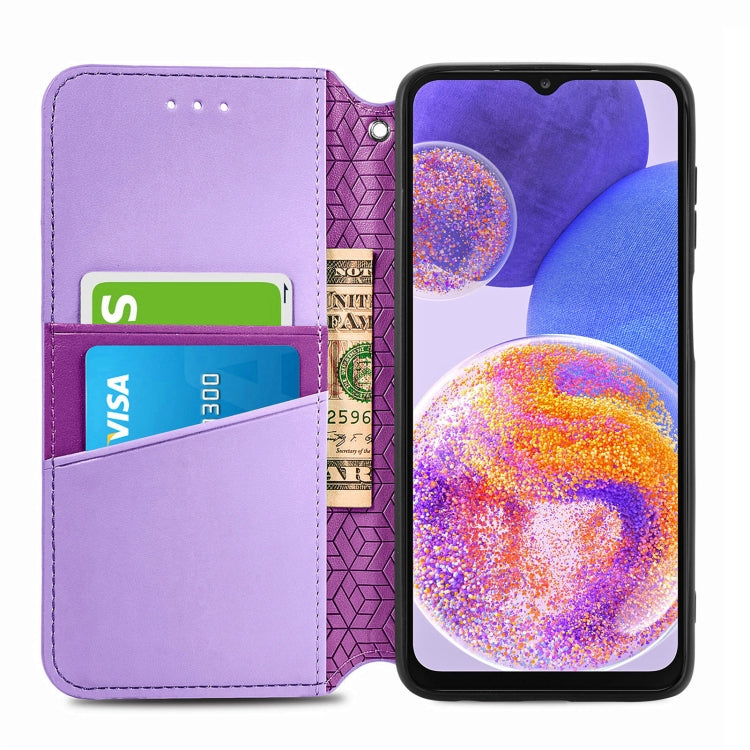 For Samsung Galaxy  A23 Blooming Mandala Embossed Magnetic Leather Phone Case