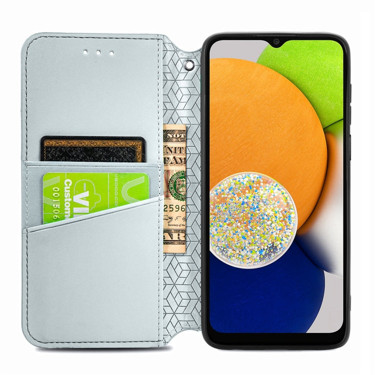 For Samsung Galaxy A03 Blooming Mandala Embossed Magnetic Leather Phone Case