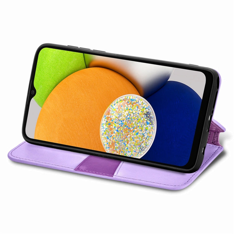 For Samsung Galaxy A03 Blooming Mandala Embossed Magnetic Leather Phone Case
