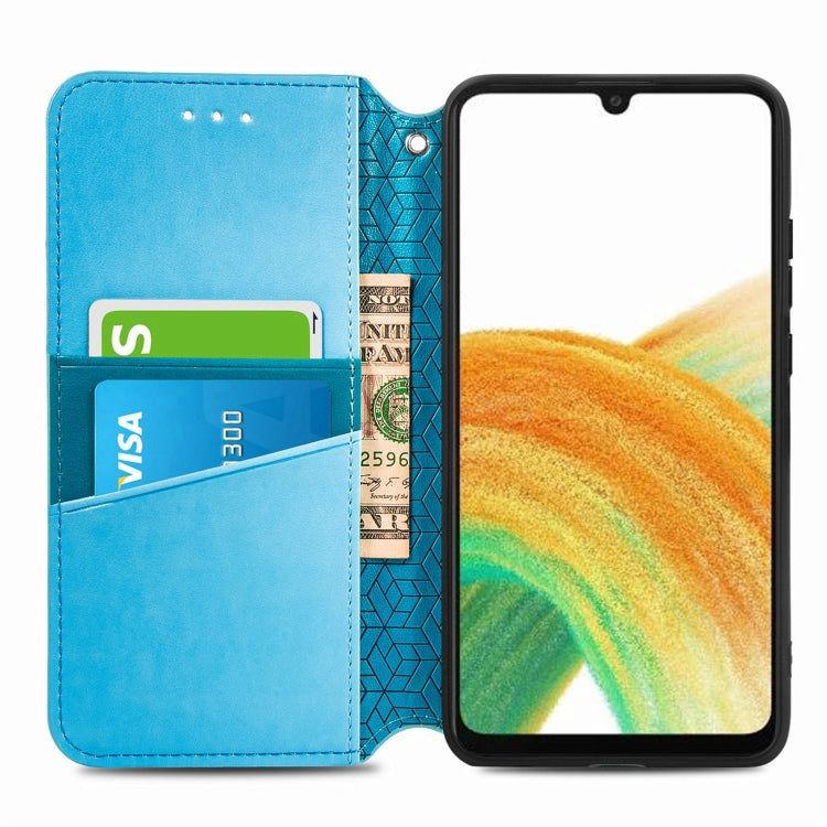 For Samsung Galaxy A13 4G Blooming Mandala Embossed Magnetic Leather Phone Case