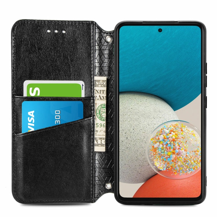 For Samsung Galaxy A73 5G Blooming Mandala Embossed Magnetic Leather Phone Case