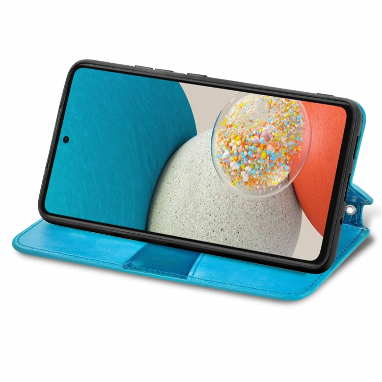 For Samsung Galaxy A73 5G Blooming Mandala Embossed Magnetic Leather Phone Case