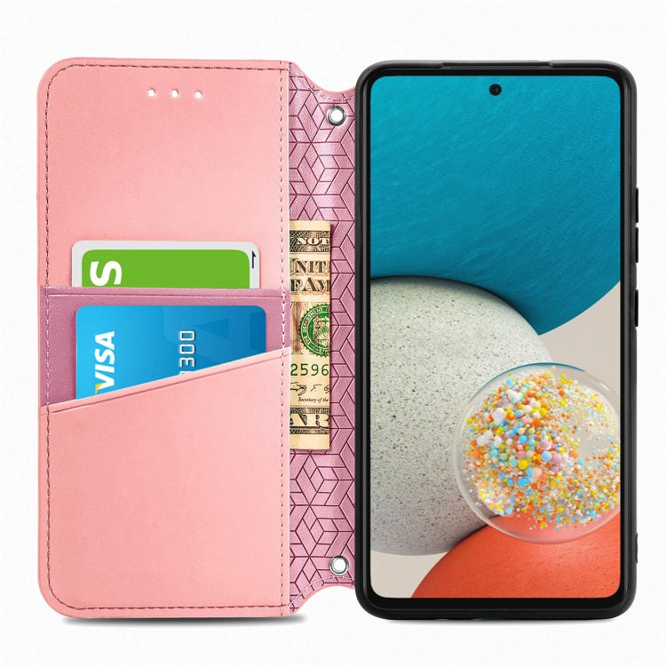 For Samsung Galaxy A73 5G Blooming Mandala Embossed Magnetic Leather Phone Case