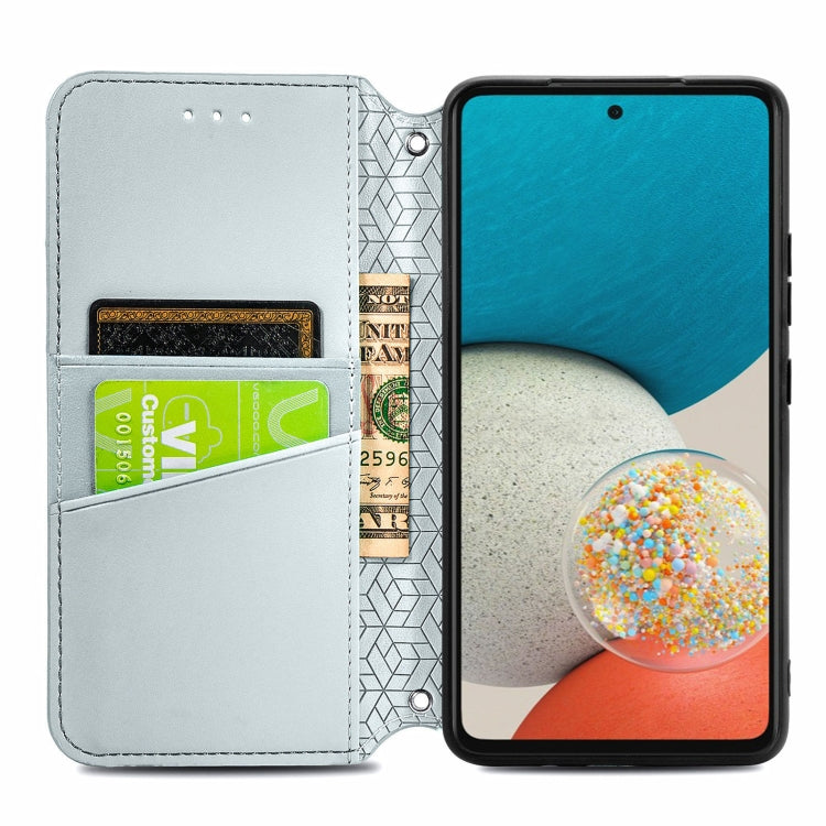 For Samsung Galaxy A73 5G Blooming Mandala Embossed Magnetic Leather Phone Case