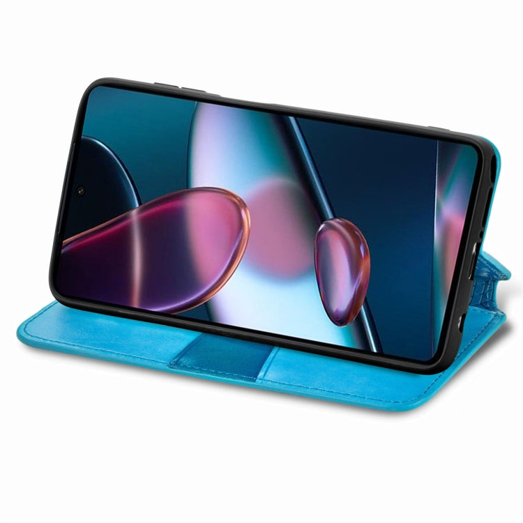 For Motorola Edge X30 Blooming Mandala Embossed Magnetic Leather Phone Case