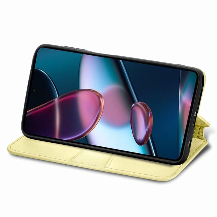 For Motorola Edge X30 Blooming Mandala Embossed Magnetic Leather Phone Case