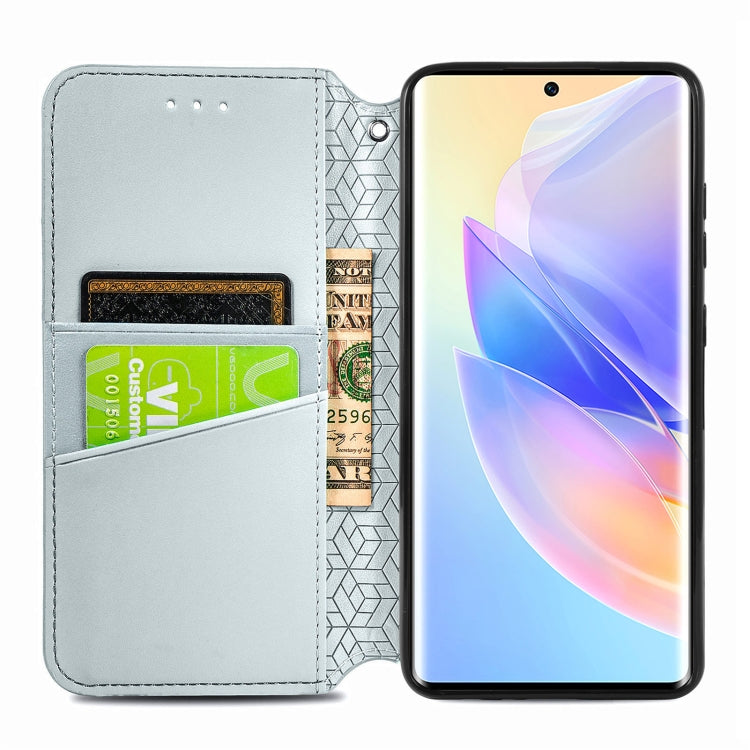 For Honor 60 SE Blooming Mandala Embossed Magnetic Leather Phone Case