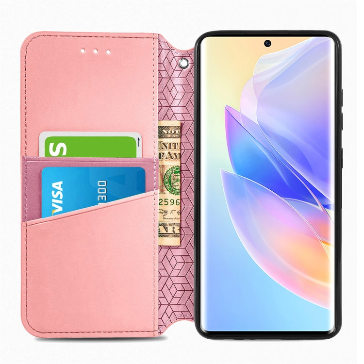 For Honor 60 SE Blooming Mandala Embossed Magnetic Leather Phone Case