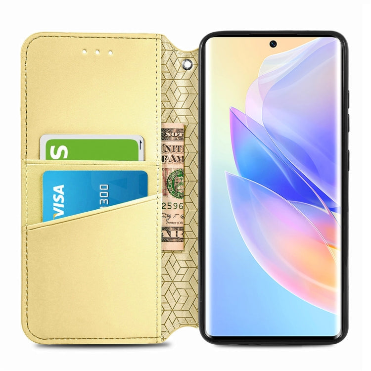 For Honor 60 SE Blooming Mandala Embossed Magnetic Leather Phone Case