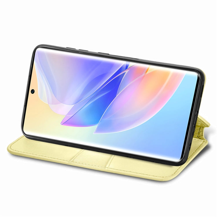 For Honor 60 SE Blooming Mandala Embossed Magnetic Leather Phone Case