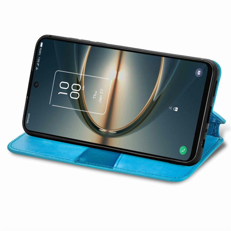 For TCL 30 V 5G Blooming Mandala Embossed Magnetic Leather Phone Case