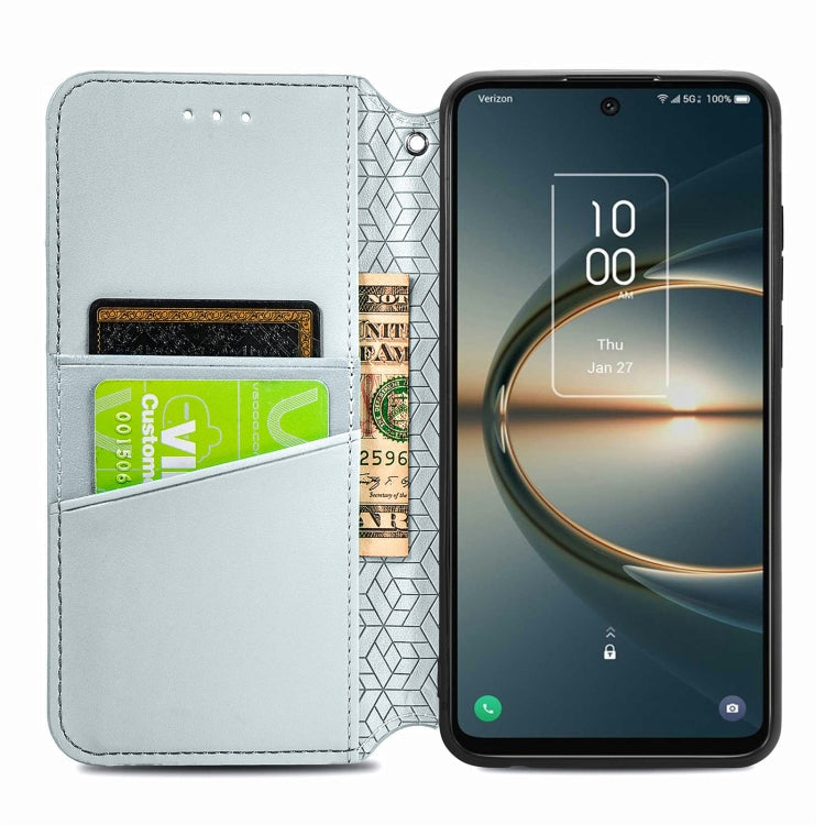 For TCL 30 V 5G Blooming Mandala Embossed Magnetic Leather Phone Case