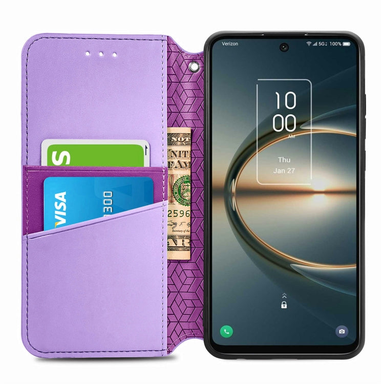 For TCL 30 V 5G Blooming Mandala Embossed Magnetic Leather Phone Case