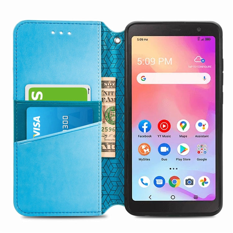 For TCL A509DL / A3 Blooming Mandala Embossed Magnetic Leather Phone Case