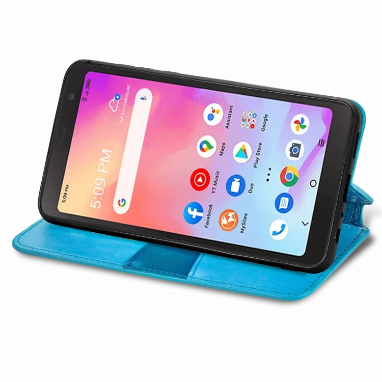 For TCL A509DL / A3 Blooming Mandala Embossed Magnetic Leather Phone Case