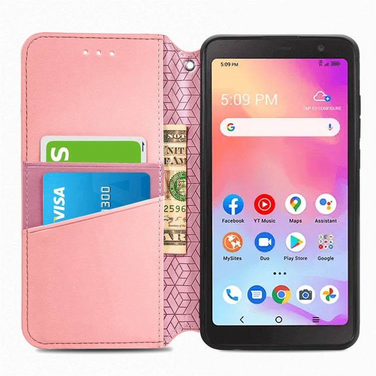 For TCL A509DL / A3 Blooming Mandala Embossed Magnetic Leather Phone Case