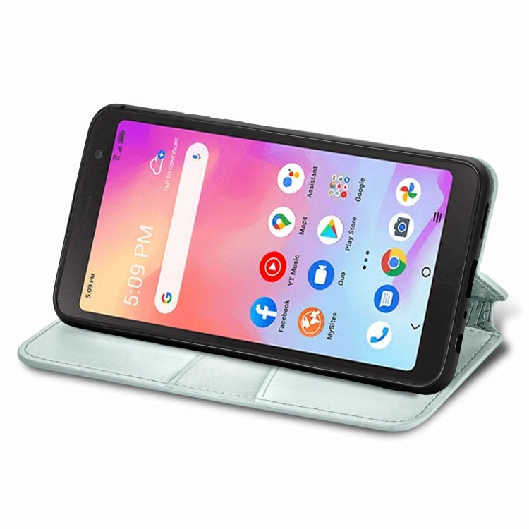 For TCL A509DL / A3 Blooming Mandala Embossed Magnetic Leather Phone Case