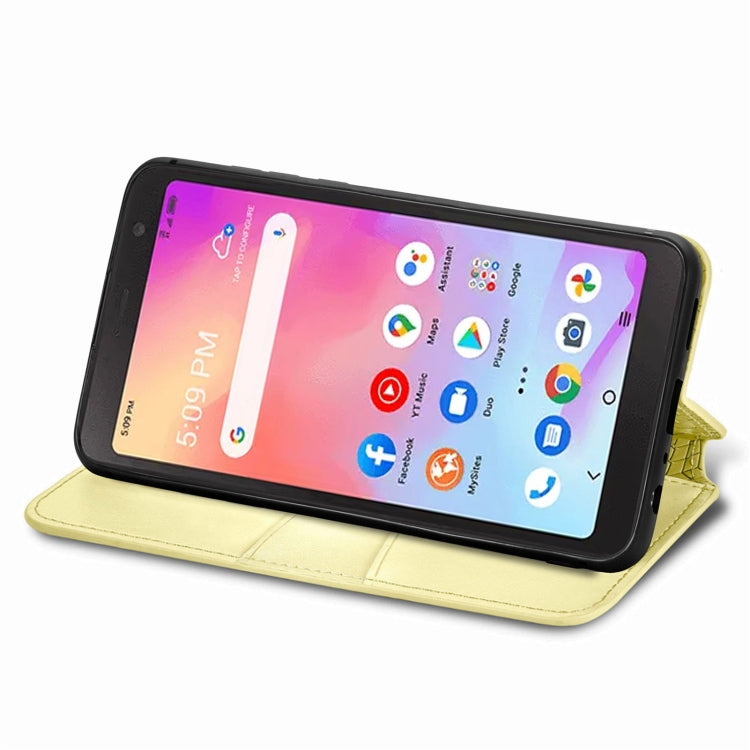 For TCL A509DL / A3 Blooming Mandala Embossed Magnetic Leather Phone Case