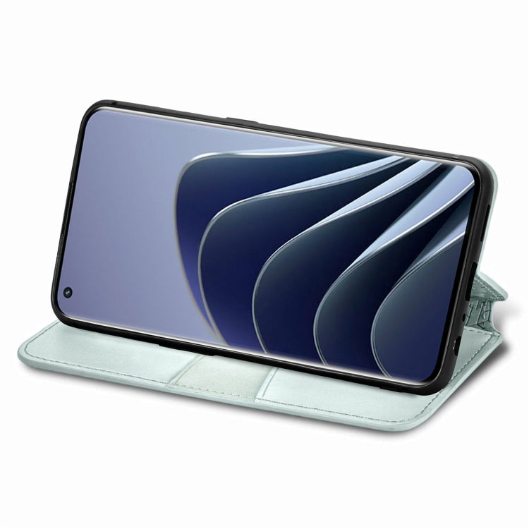 For OnePlus 10 Pro Blooming Mandala Embossed Magnetic Leather Phone Case