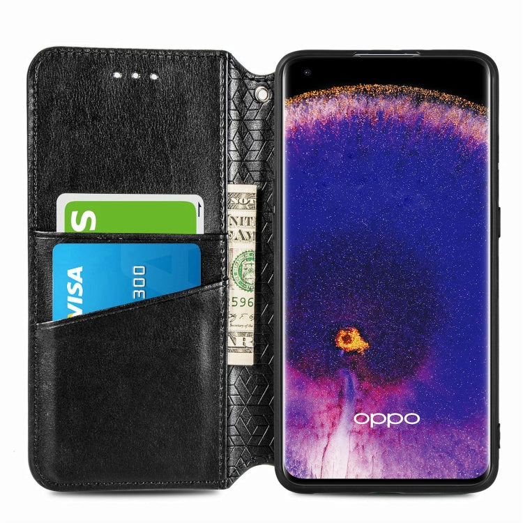For OPPO Find X5 Blooming Mandala Embossed Magnetic Leather Phone Case