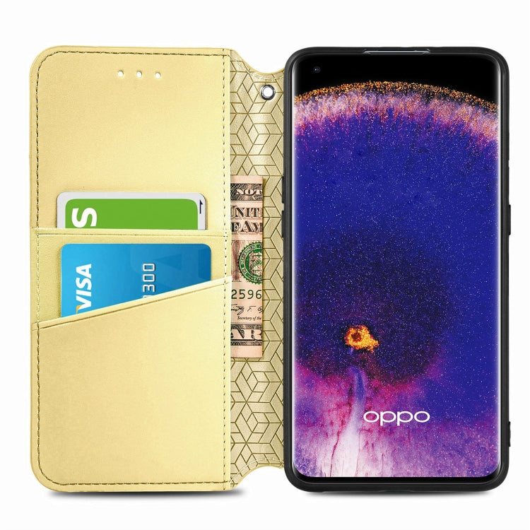 For OPPO Find X5 Blooming Mandala Embossed Magnetic Leather Phone Case