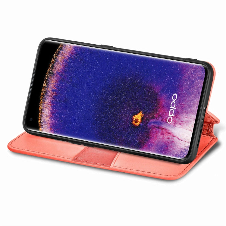 For OPPO Find X5 Pro Blooming Mandala Embossed Magnetic Leather Phone Case