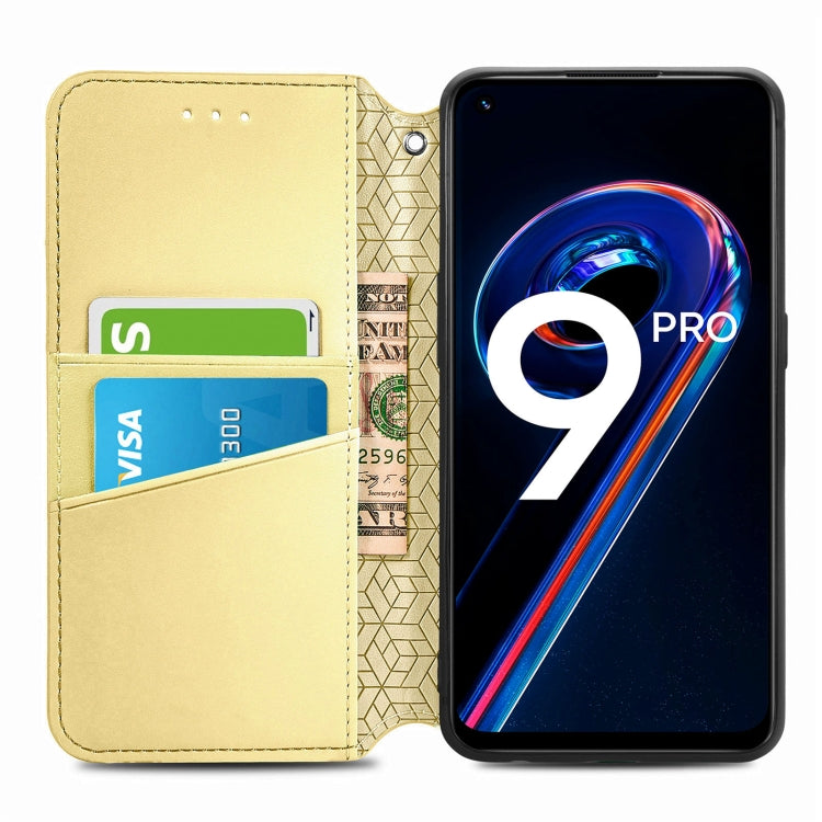 For OPPO Realme 9 Pro Blooming Mandala Embossed Magnetic Leather Phone Case