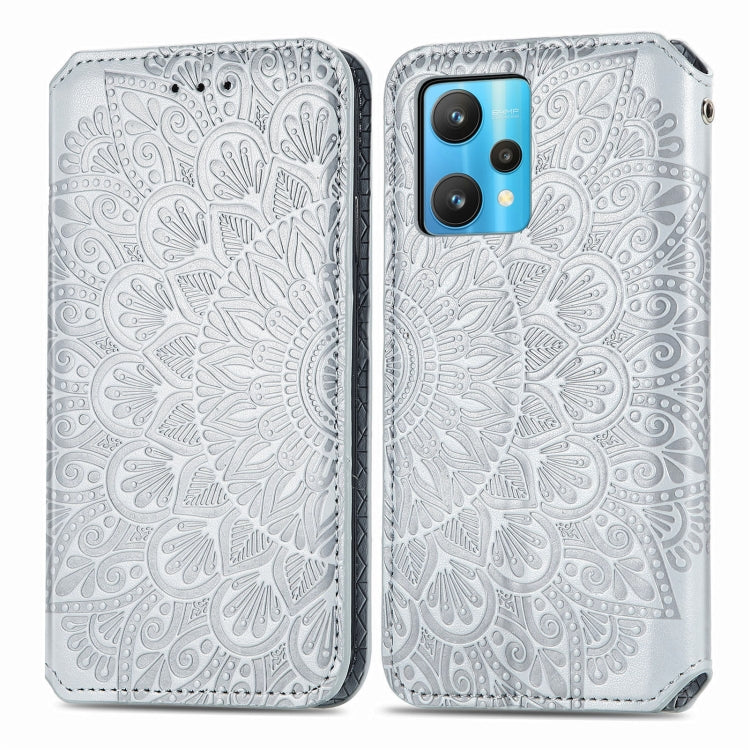 For OPPO Realme 9 Pro Blooming Mandala Embossed Magnetic Leather Phone Case