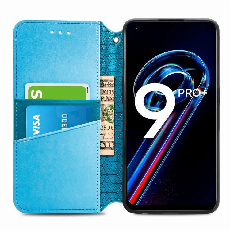 For OPPO Realme 9 Pro+ 5G Blooming Mandala Embossed Magnetic Leather Phone Case