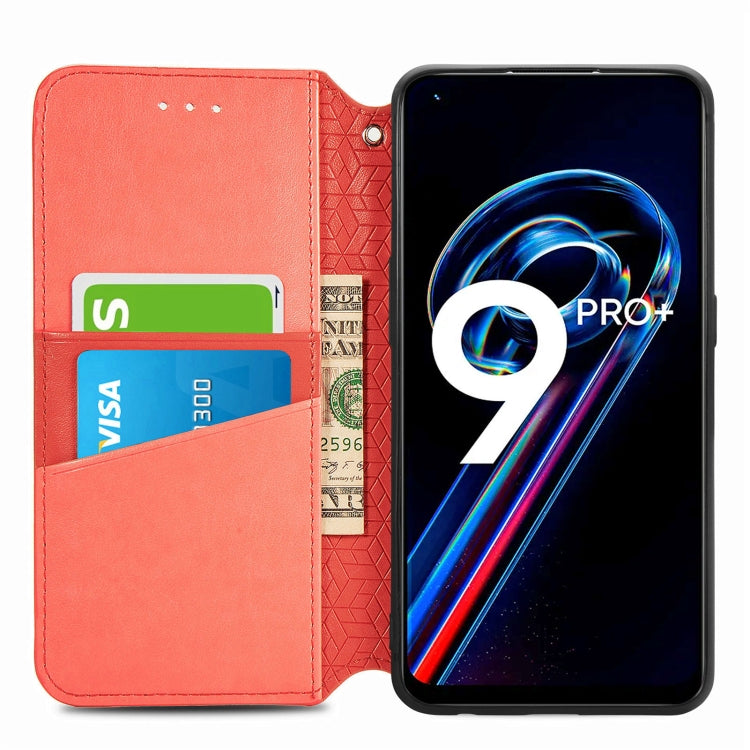 For OPPO Realme 9 Pro+ 5G Blooming Mandala Embossed Magnetic Leather Phone Case