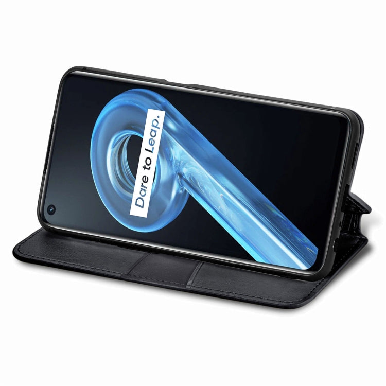 For OPPO Realme 9i Blooming Mandala Embossed Magnetic Leather Phone Case